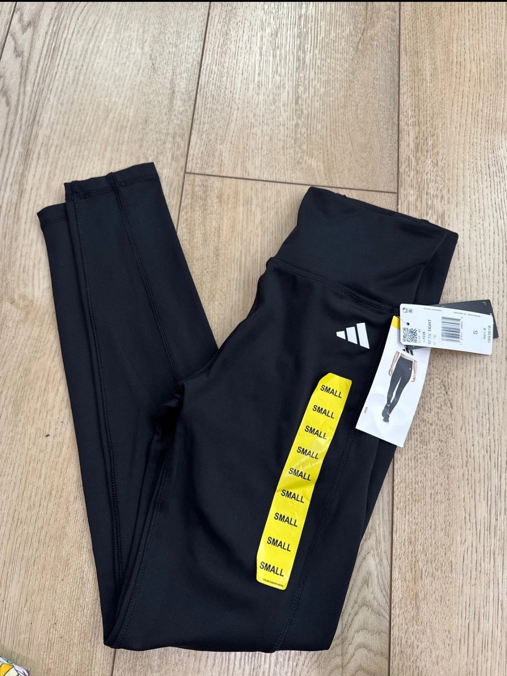 adidas Black Women's Athletic Leggings with Small Size Tags
